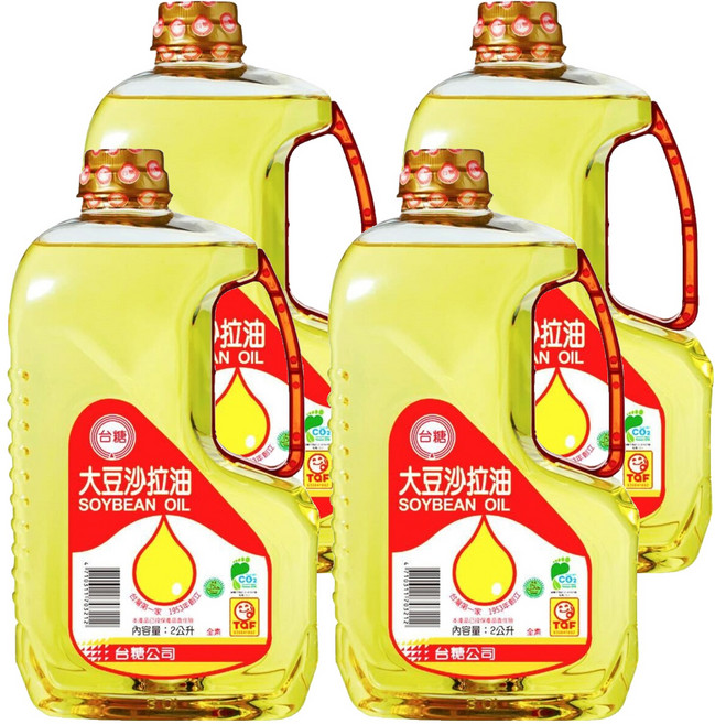台糖 大豆沙拉油, 2L, 4瓶