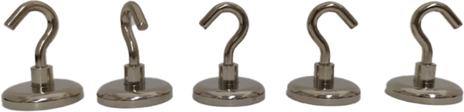 DIBOTE 迪伯特 強力磁鐵掛勾 超強承重力 36mm 5個, 銀色, 1組