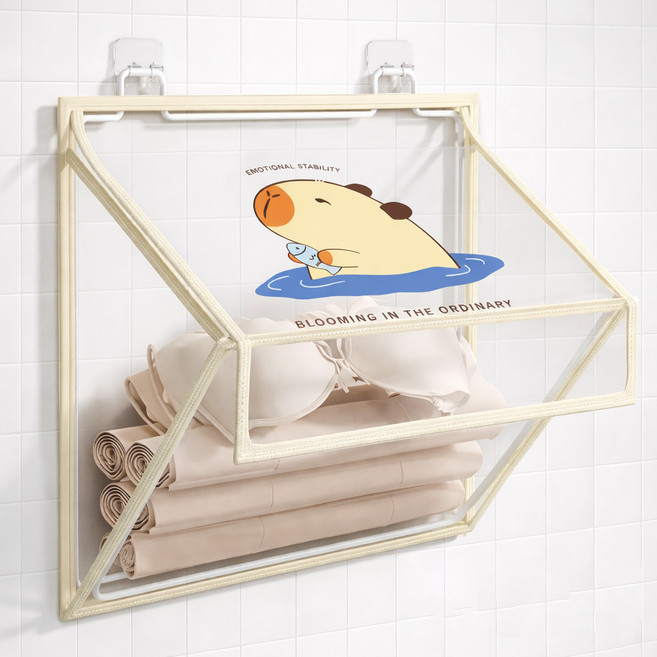 오펠리어 욕실 수납 벽걸이 방수 가방 중형, 하이퍼피 강아지, 1개