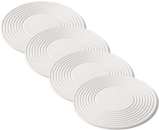 하루의공간 실리콘 컵받침, 아이보리, 4개