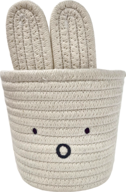 miffy 米飛 綿繩置物籃, 米色, 1個