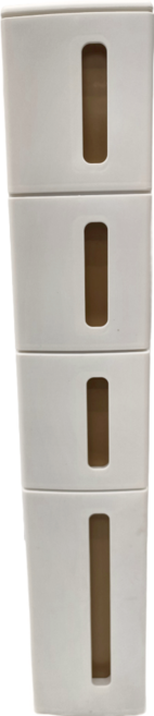 四層窄櫃 300g, 白色, 1個