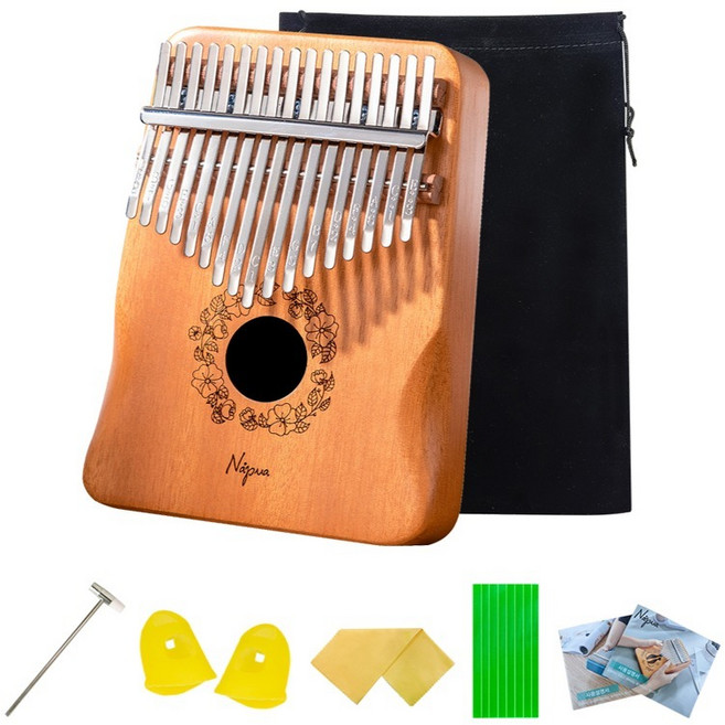 나푸아 플라워 칼림바 마호가니 베벨컷 NK1, 1개