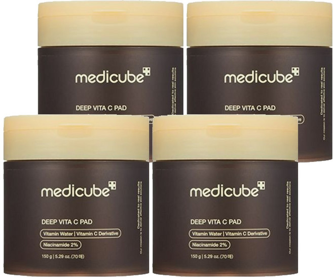 medicube DEEP維他命C爽膚棉 150g, 70片, 4罐