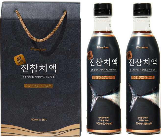 프리미엄 진참치액 선물세트, 500ml, 2개