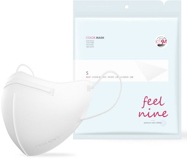 필나인 라이트핏 투디 보건용 마스크 소형 KF94, 25매입, 1개, 스노우화이트