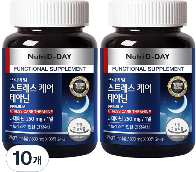 Nutri D-DAY 壓力護理 茶胺酸 30錠, 10個, 24g