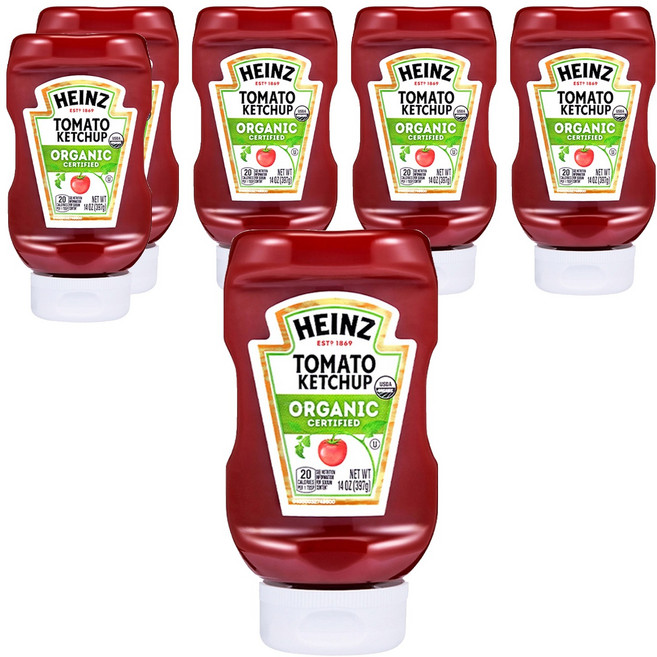 하인즈 유기농 토마토케찹, 397g, 6개