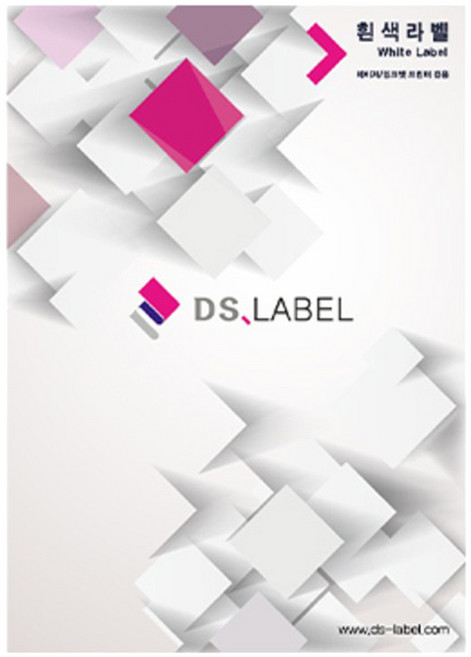 디에스라벨 레이저잉크젯 흰색 DS3002, 2칸, 100개