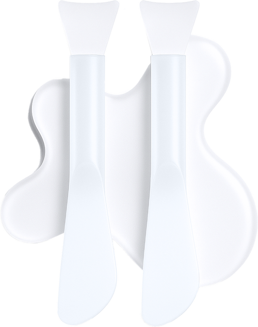 하비에 듀얼 실리콘 팩 브러쉬, 2개, 화이트