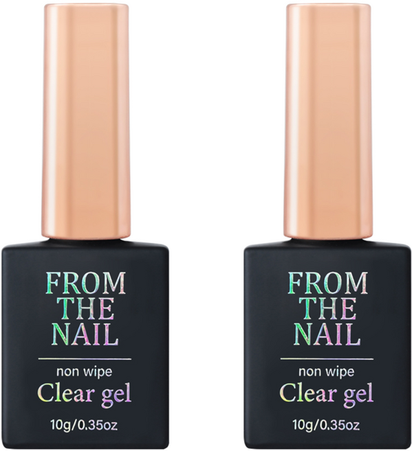 프롬더네일 논 와이프 젤 네일, 클리어, 10g, 2개