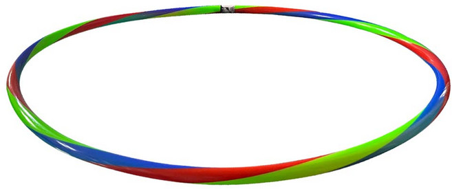 naria 三色教學用呼拉圈, 紅藍綠, 200g, 1個