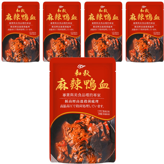和秋 麻辣鴨血, 450g, 5包