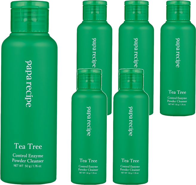 파파레서피 티트리 컨트롤 효소 파우더 클렌저, 50g, 6개