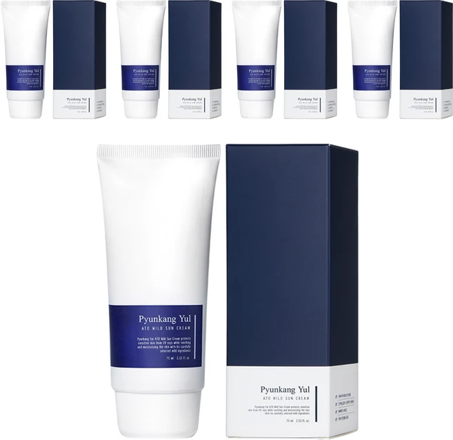 편강율 아토 마일드 선크림 SPF50+ PA++++, 75ml, 5개 - 쿠팡