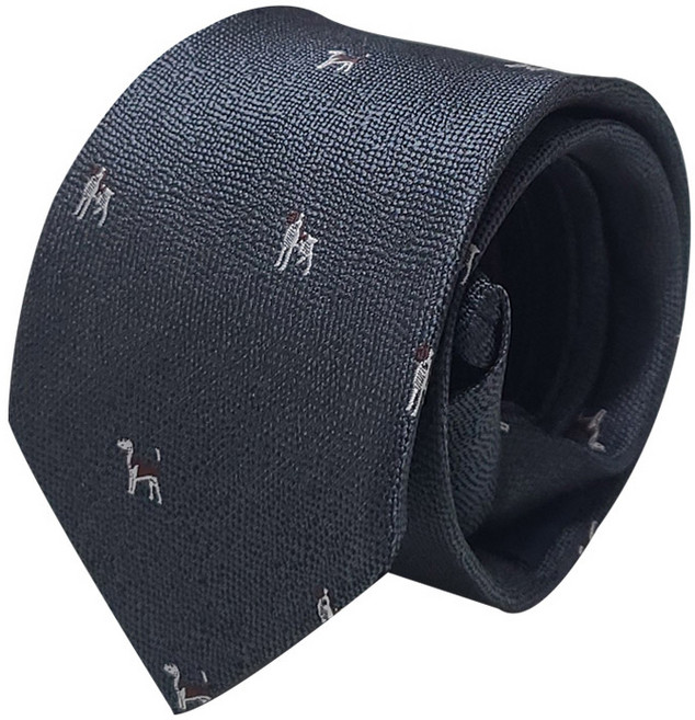 MSCOPE 小狗圖案自動拉鍊領帶