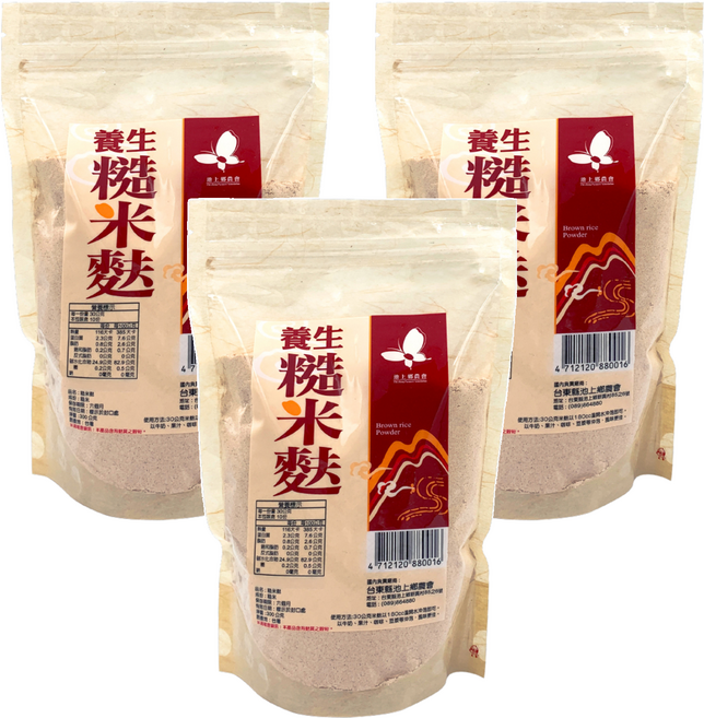 池上鄉農會 糙米麩, 3包, 300g