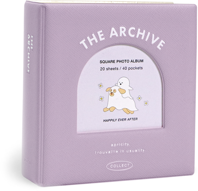 아이코닉 아카이브 폴라로이드 스퀘어 앨범 인스탁스 사진첩, 03 Lavender, 20매