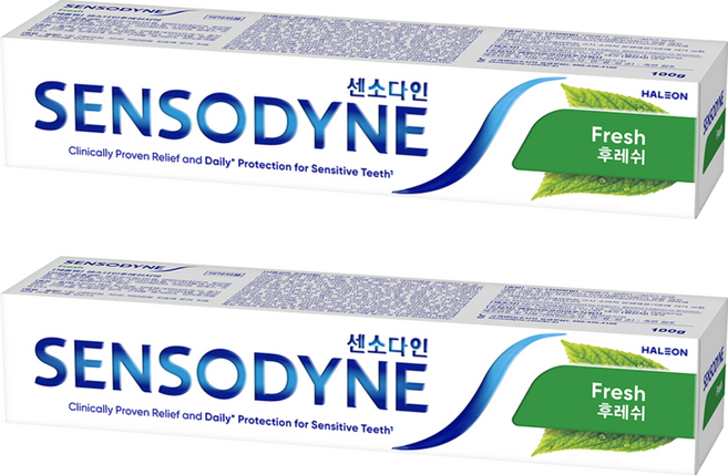 센소다인 후레쉬 치약 민트향, 100g, 2개