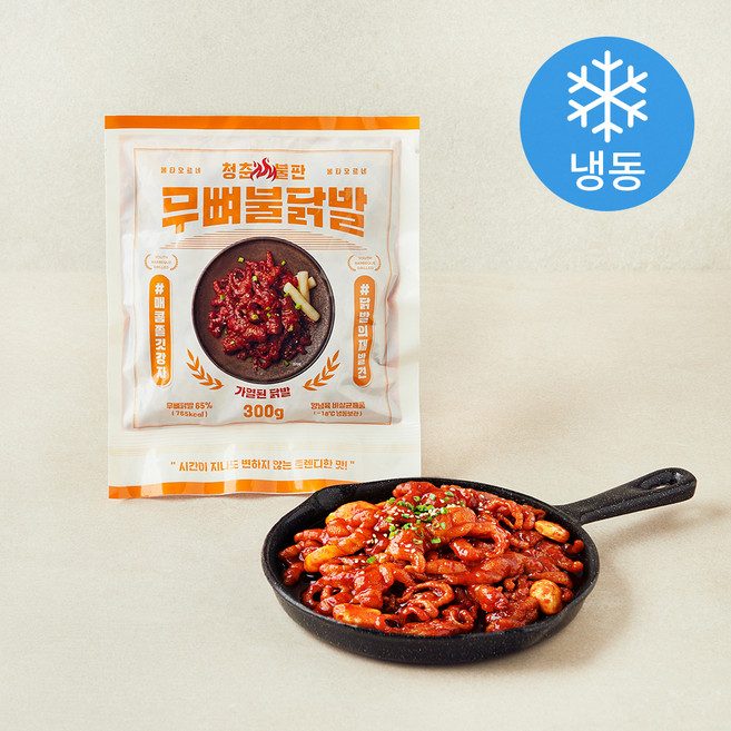 청춘불판 무뼈불닭발 (냉동), 300g, 1개