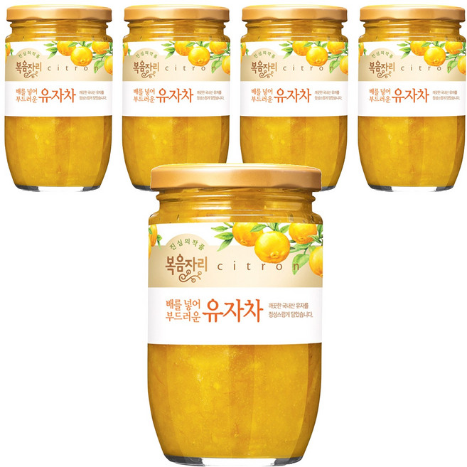 복음자리 배를 넣어 부드러운 유자차, 480g, 1개입, 5개