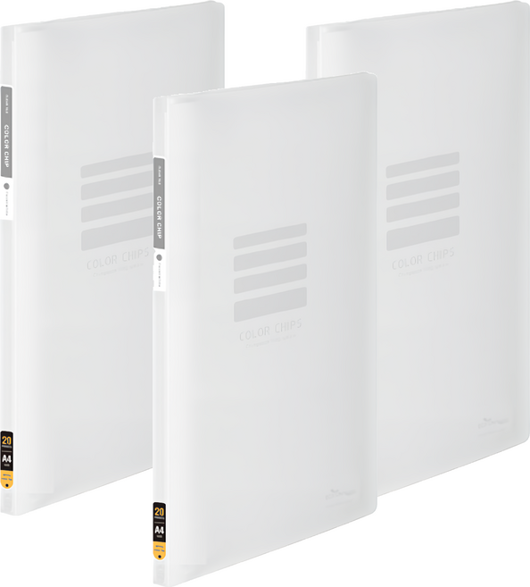 ECO Chungwoon 彩色半透明資料夾, 透明, 3本