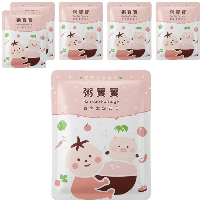 粥寶寶 蘋果蔬菜豬寶粥, 蘋果蔬菜, 150g, 6包