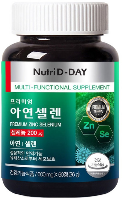뉴트리디데이 프리미엄 아연 셀렌 36g, 1개, 60정