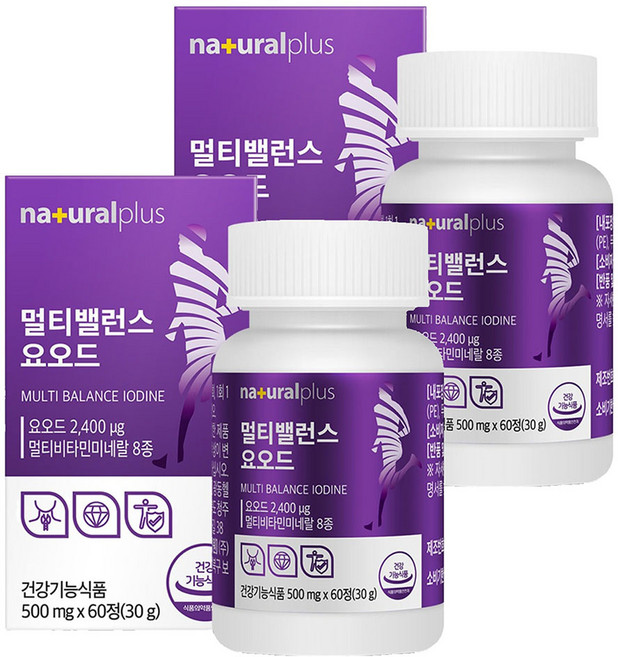 내츄럴플러스 멀티밸런스 요오드, 60정, 2개