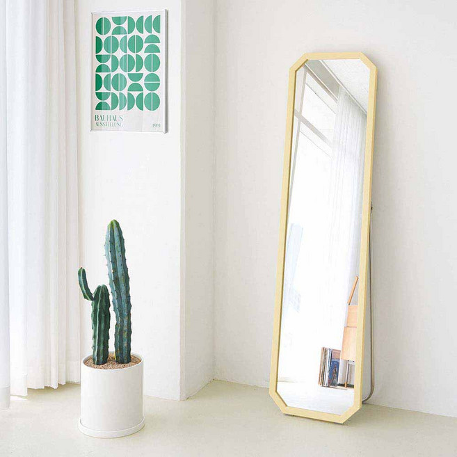 에이스홈 마카롱 팔각 415 스탠드 전신거울, 버터