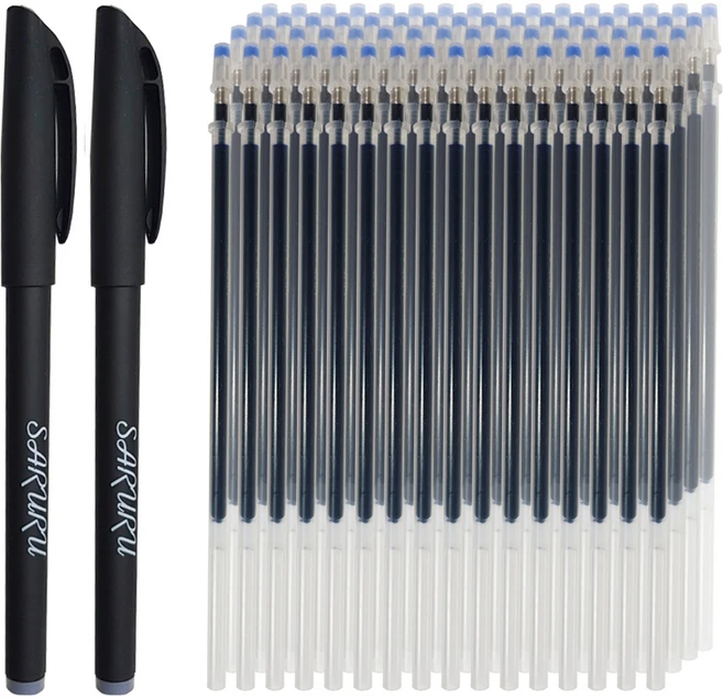 사루루 기화펜 2p + 리필심 100p 0.5mm, 블루, 1개 - 쿠팡