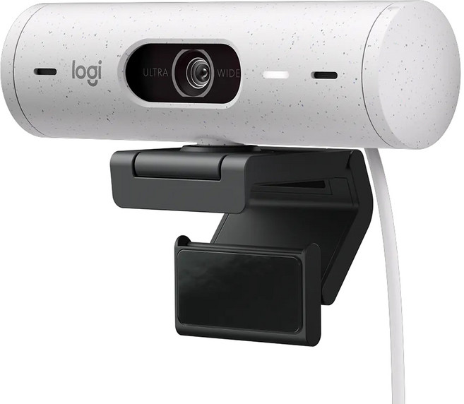 logitech 羅技 BRIO 500 網路攝影機, VU0064, 珍珠白