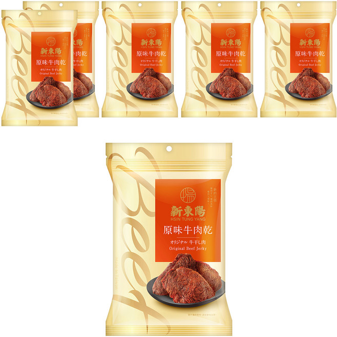 新東陽 原味牛肉乾, 90g, 6包
