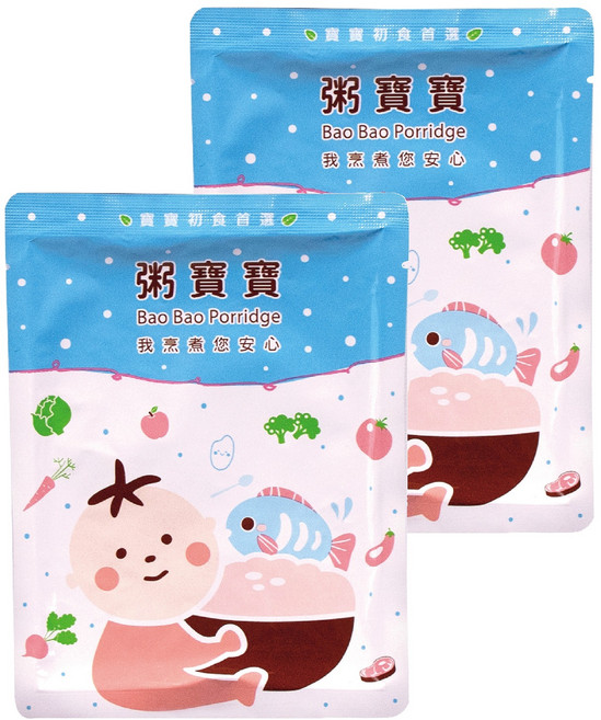 粥寶寶 玉米紅蘿蔔鮭魚粥 7個月以上, 150g, 2包