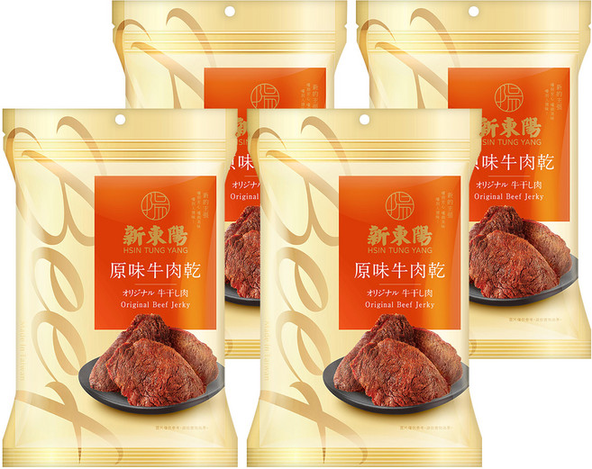 新東陽 原味牛肉乾, 90g, 4包