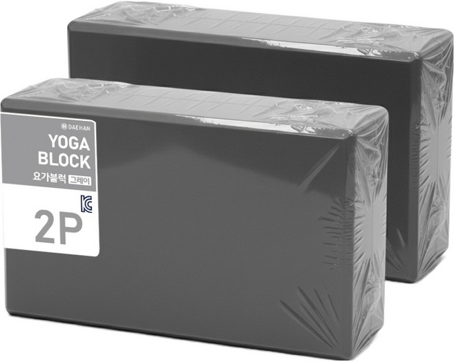 대한 필라테스 EVA 요가블럭, 그레이, 2개