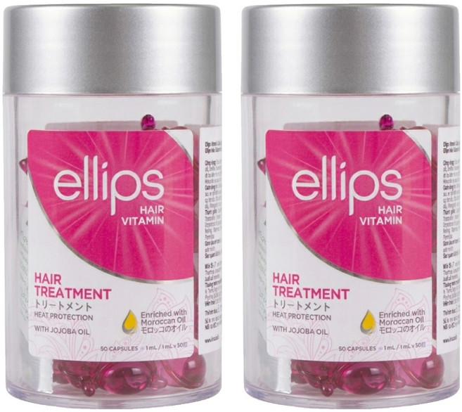 ellips 意立詩 經典膠囊護髮油 粉玫瑰 50入, 2組, 50ml