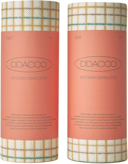 따꼬 빨아쓰는 행주 롤타입 스몰 오렌지, 35개입, 2개