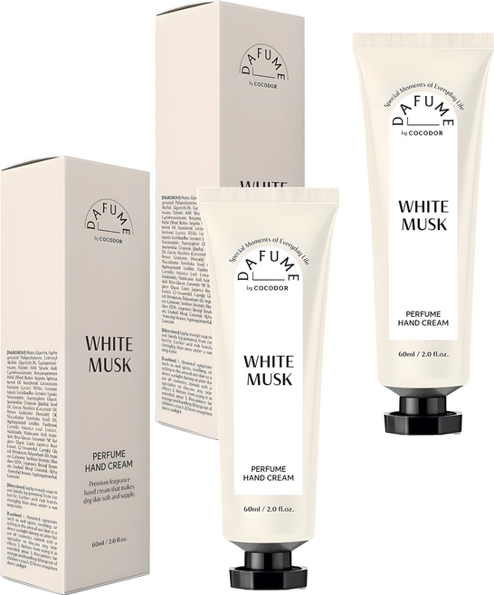 다퓸 바이 코코도르 시그니처 퍼퓸 핸드크림 화이트머스크, 60ml, 2개