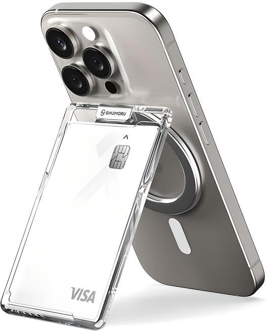 역방향 힌지 맥세이프 M 슬림슬롯 스탠드 카드지갑 케이스, 1개 - 맥세이프 카드케이스