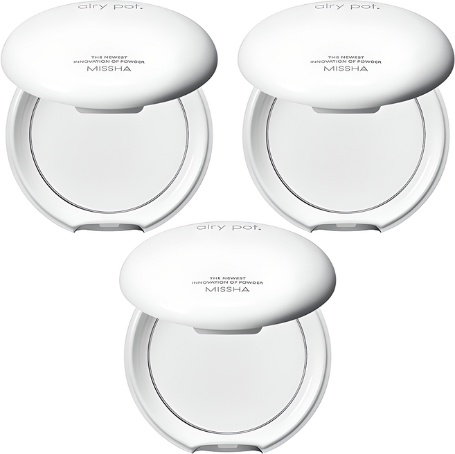 미샤 에어리 팟 팩트 5g, 투명, 3개