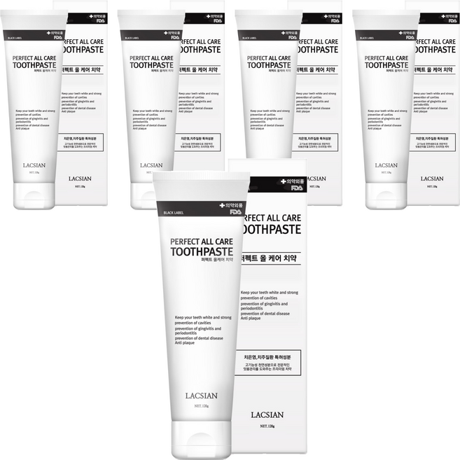 라끄시안 퍼펙트 올 케어 치약, 120g, 5개