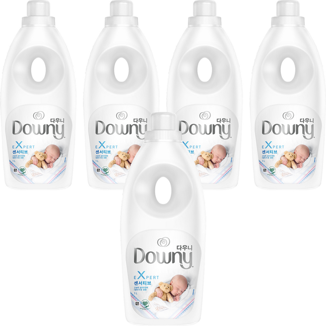다우니 엑스퍼트 센서티브 초고농축 섬유유연제 본품, 1L, 5개