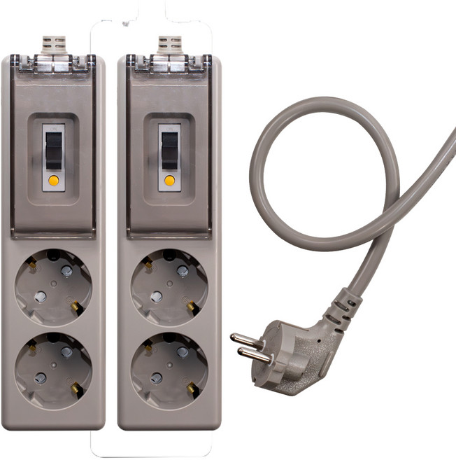 써지오 컬러 고용량 멀티탭 2구 DH-3029-NM, 1.4m, 그레이, 2개