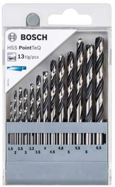 BOSCH 博世 台灣公司貨 金屬鑽頭13件組 1~6.5mm, 1組
