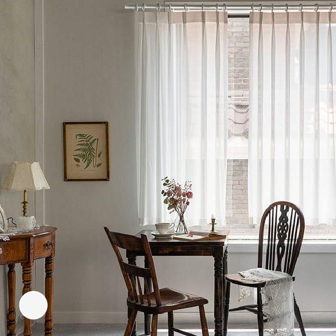 데코뷰 호텔식 쉬폰 작은창커튼