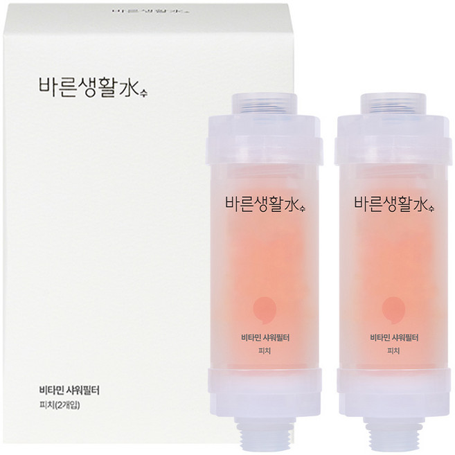 바른생활수 비타민 샤워필터, 2개, 피치