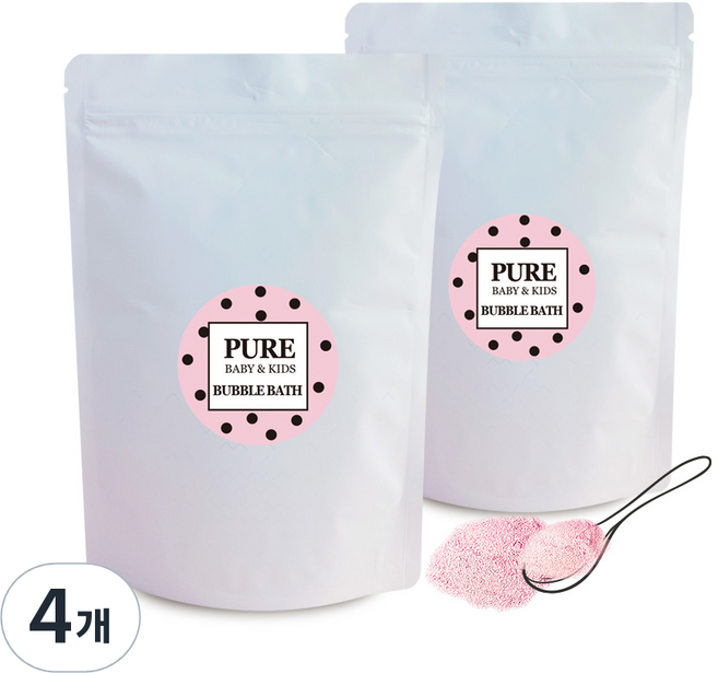 아르비앙 퓨어 버블바스 입욕파우더 리필 보들보들 스윗로즈, 320g, 4개