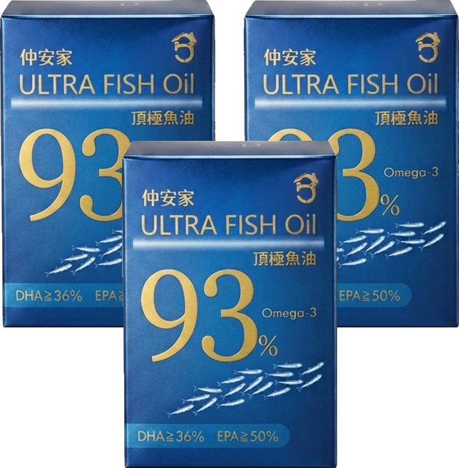 JOIN HOME 仲安家 ULTRA FISH OIL頂極魚油, 60顆, 830mg, 3罐