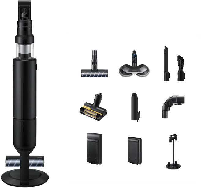 삼성전자 Bespoke 제트 AI 400W 스틱청소기 + 펫브러시 세트 VS90F40CNK 고객직접설치, 새틴 블랙